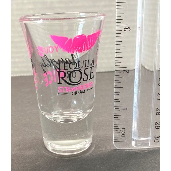 Tequila Rose Shot Glass Strawberry Cream Souvenir Naughty or Nice? - Picture 3 of 7